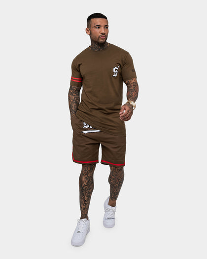 Saint Morta Envogue All-Star Woven Shorts Khaki/Red