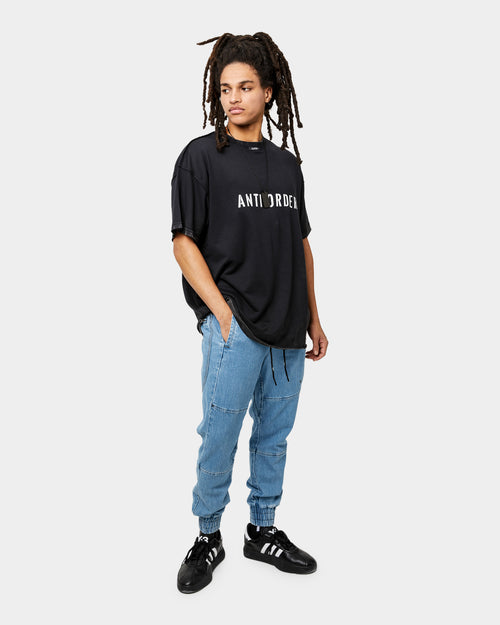 The Anti Order Denim Component Joggers Light Blue/Black