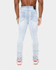 Carre BU Rugueux Distressed Jeans Light Blue