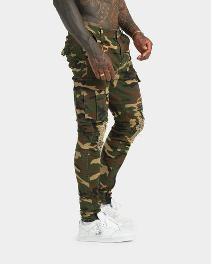 XXIII Sergeant Camo Ripped Jeans Camo