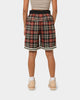 EN ES Team Basketball Shorts Red Plaid
