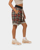 EN ES Team Basketball Shorts Red Plaid