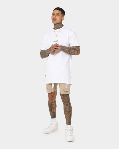 Saint Morta Annex Denim Shorts Stone