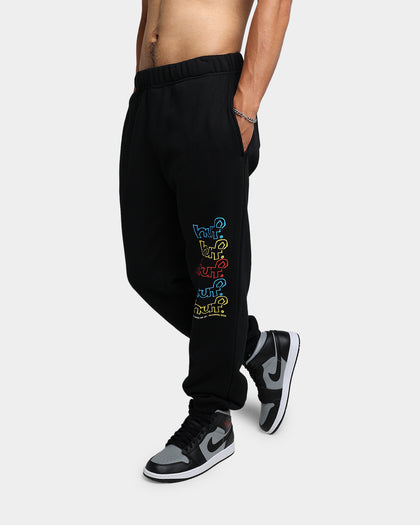 HUF Drop Out Stack Fleece Track Pants Black