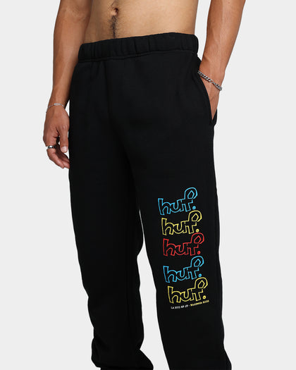 HUF Drop Out Stack Fleece Track Pants Black