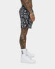 Saint Morta Paisley Skulls Beach Shorts Black/White