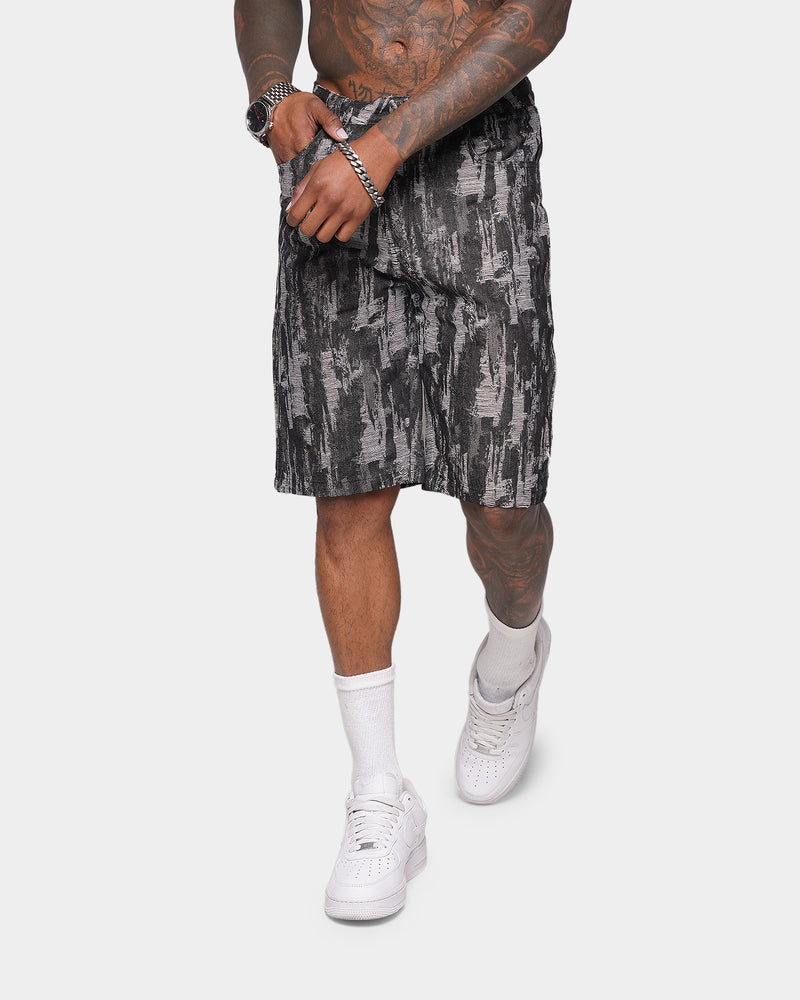 XXIII Ardell Textured Denim Shorts Black