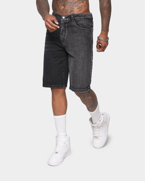 XXIII Ricardo Two Tone Denim Shorts Black