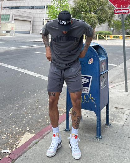 Saint Morta Kingdom Basketball Shorts Dark Grey