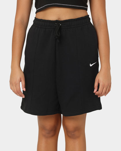 Nike Women's Nike Sportswear Essentials Fleece High-Rise Shorts Black/White