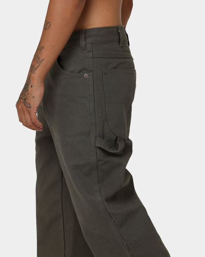 Dickies Relaxed Fit Duck Jeans Rinsed Moss Green