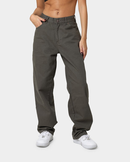 Dickies Relaxed Fit Duck Jeans Rinsed Moss Green