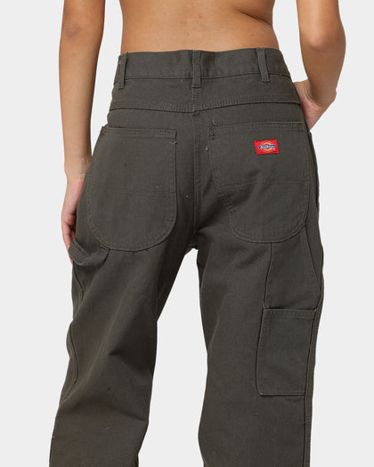Dickies Relaxed Fit Duck Jeans Rinsed Moss Green