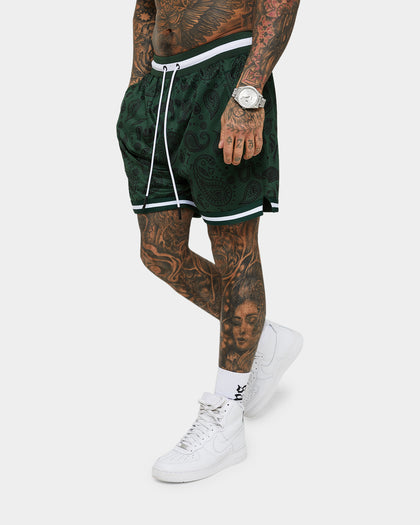 Saint Morta Paisley Olympus Ball Shorts Green/White