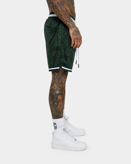 Saint Morta Paisley Olympus Ball Shorts Green/White