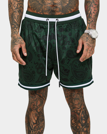 Saint Morta Paisley Olympus Ball Shorts Green/White