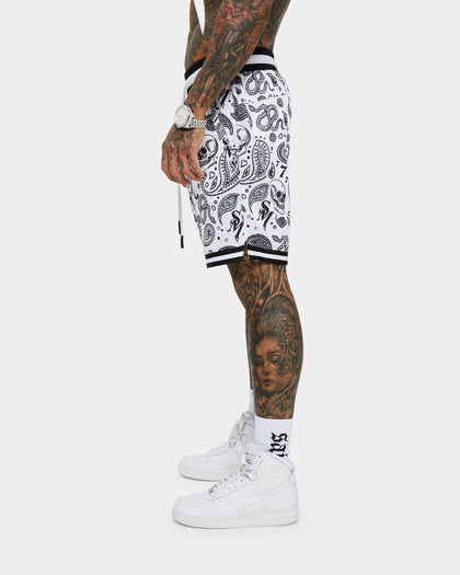 Saint Morta Paisley Olympus Ball Shorts White/Black