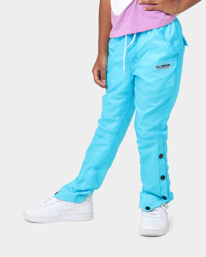 Lil Homme Kids' LH RW Snap Track Pants Baby Blue