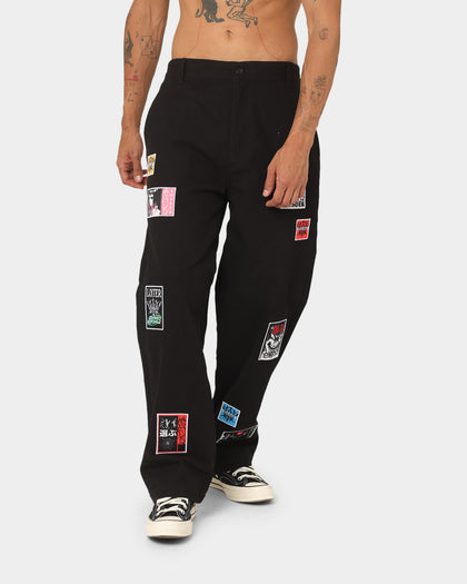 Loiter Patchwork Trousers Black