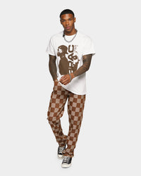 XXIII Kinsale Brown Check Jeans Brown