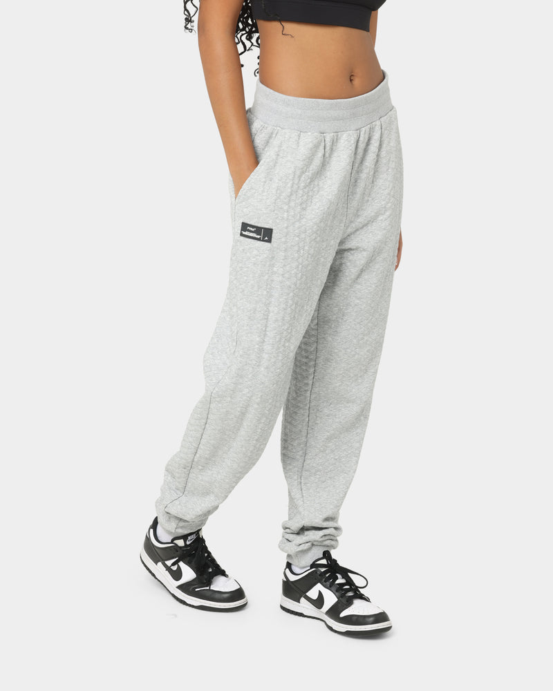 PYRA Women's Quilt Track Pants Grey Marle