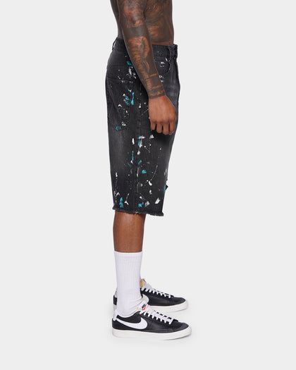 XXIII Wylie Paint Shorts Washed Black