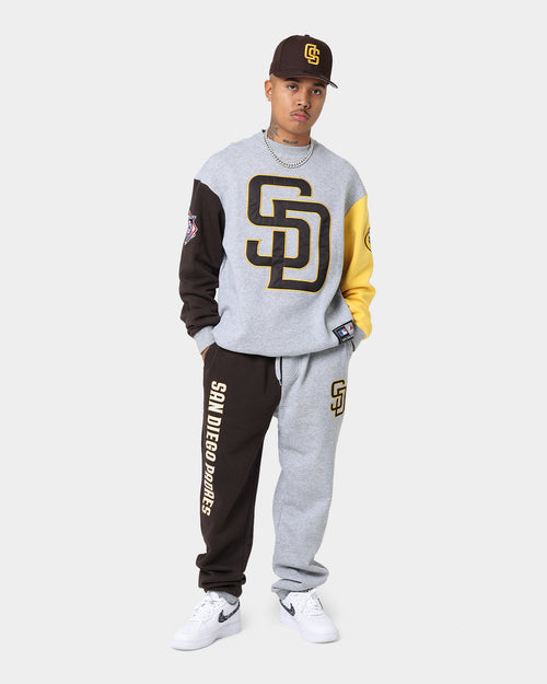 Majestic Athletic San Diego Padres All Team Champs Track Pants Yellow/Grey Marle