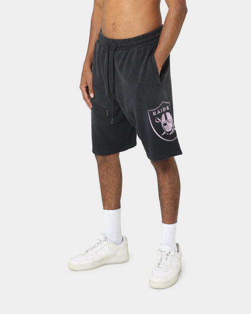 Majestic Athletic Las Vegas Raiders Solarised Contrast Shorts Faded Black