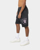 Majestic Athletic Las Vegas Raiders Solarised Contrast Shorts Faded Black