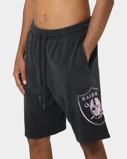 Majestic Athletic Las Vegas Raiders Solarised Contrast Shorts Faded Black