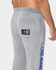 Majestic Athletic Los Angeles Dodgers Solarised Contrast Logo Track Pants Warm Grey