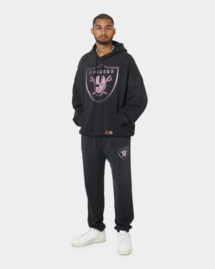 Majestic Athletic Las Vegas Raiders Solarised Contrast Logo Track Pants Faded Black