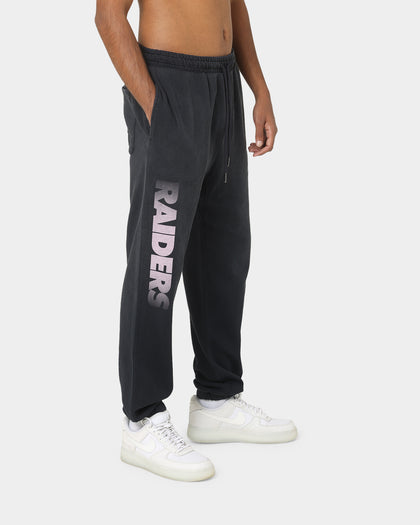 Majestic Athletic Las Vegas Raiders Solarised Contrast Logo Track Pants Faded Black