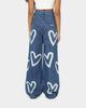EN ES Women's I Heart You Baggy Jeans Light Blue Deni