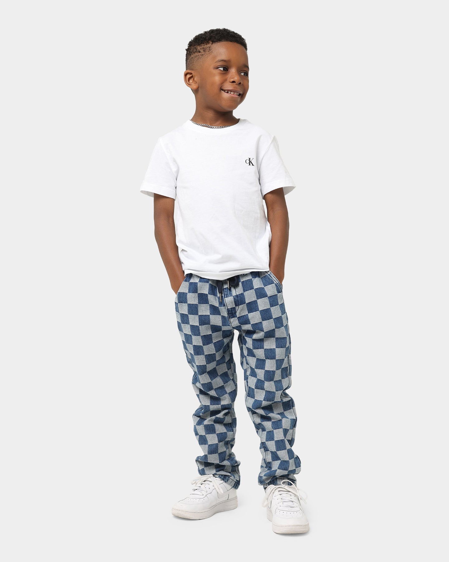 house on the hill pants（checker）　90 EN ES KIDS Kid's 90's Checkerboard Pants Blue Check | Culture Kings