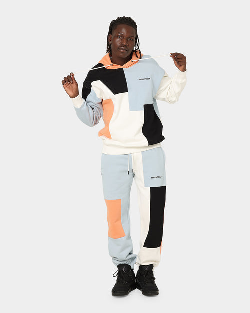 BEENTRILL Patchwork Sweat Pants Blue/Orange