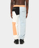BEENTRILL Patchwork Sweat Pants Blue/Orange