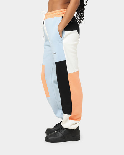 BEENTRILL Patchwork Sweat Pants Blue/Orange
