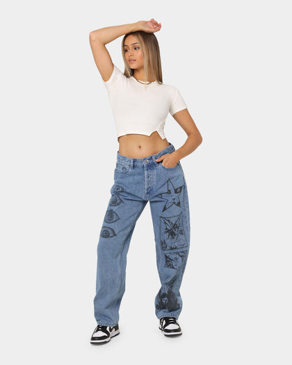 Obey Hard Work Dreams Denim Jeans Light Indigo