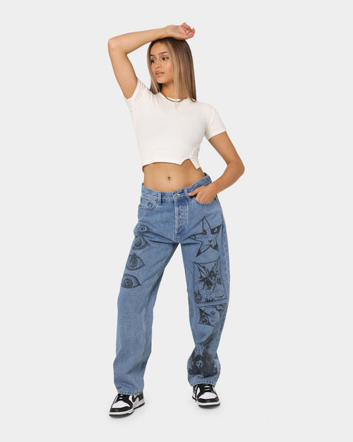 Obey Hard Work Dreams Denim Jeans Light Indigo