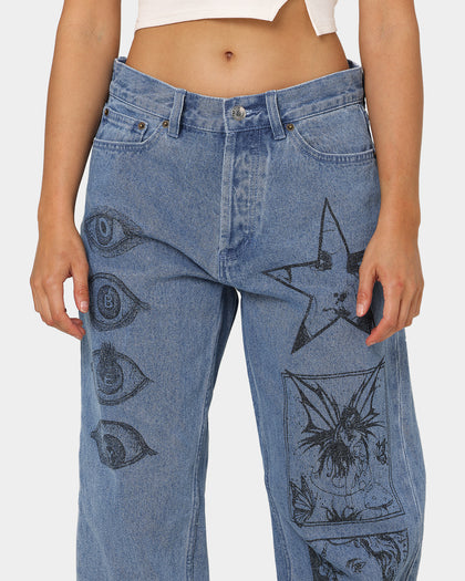 Obey Hard Work Dreams Denim Jeans Light Indigo