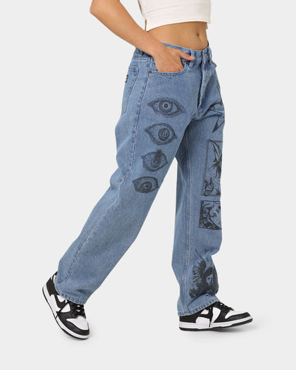 Obey Hard Work Dreams Denim Jeans Light Indigo