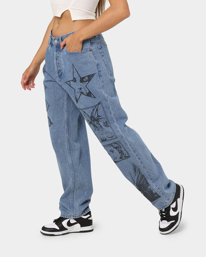 Obey Hard Work Dreams Denim Jeans Light Indigo