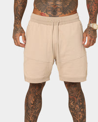Saint Morta Annex Inset Basketball Shorts Stone