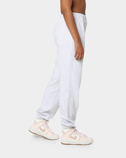 X-Girl Women's Mills Logo Track Pants Snow Marle