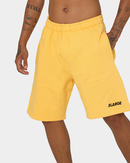 XLARGE Text Sweat Shorts Yellow