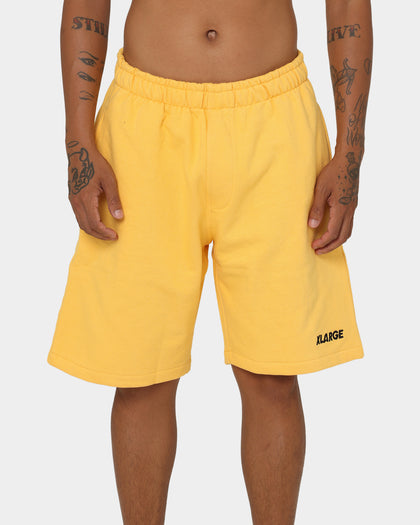 XLARGE Text Sweat Shorts Yellow