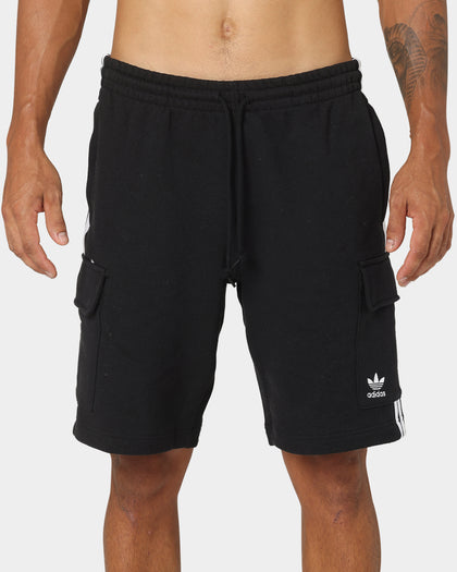 Adidas 3 Stripe Cargo Shorts Black