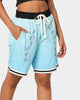 Loiter Script Ball Shorts Blue