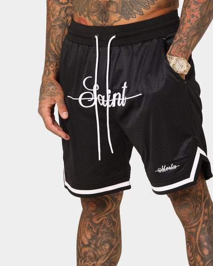 Saint Morta Saviour Mesh Basketball Shorts Black/White